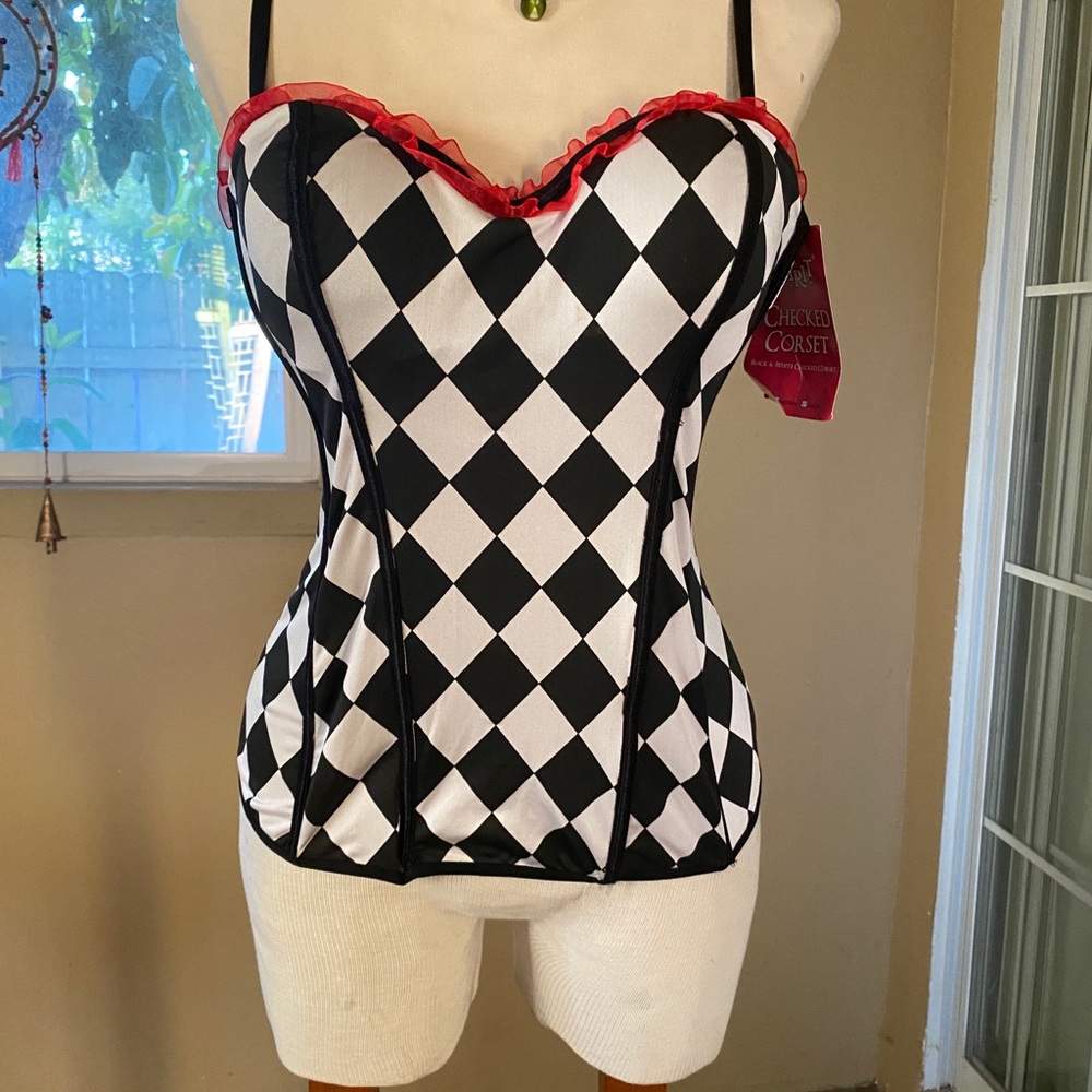 Checked corset